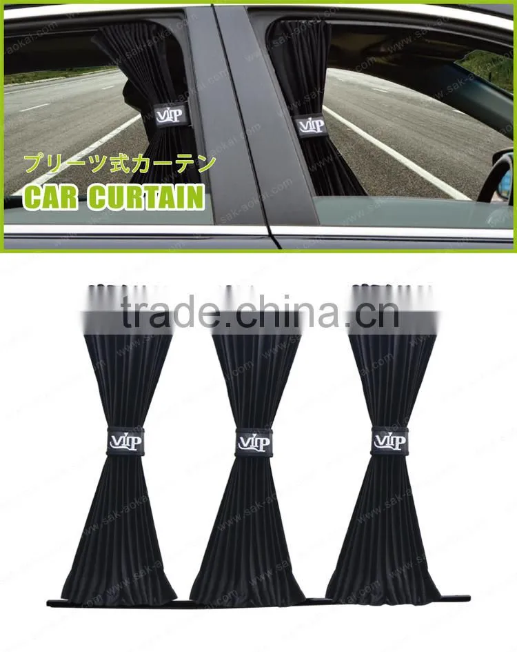 Factory price polyester cloth car side window curtain with car curtain rail
