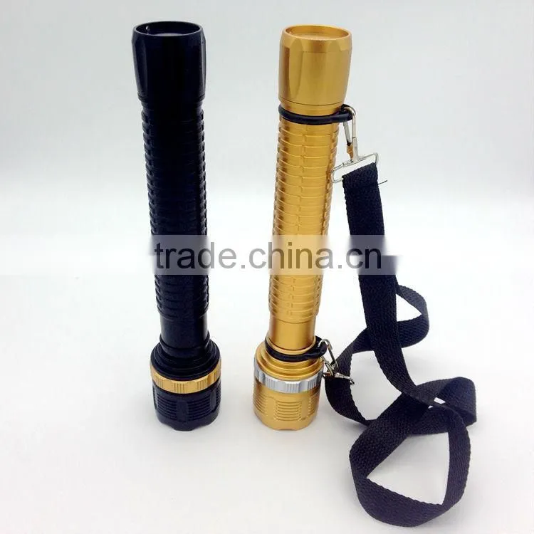 1W powerful led with 3D batteries Zoom adjustable flashlight