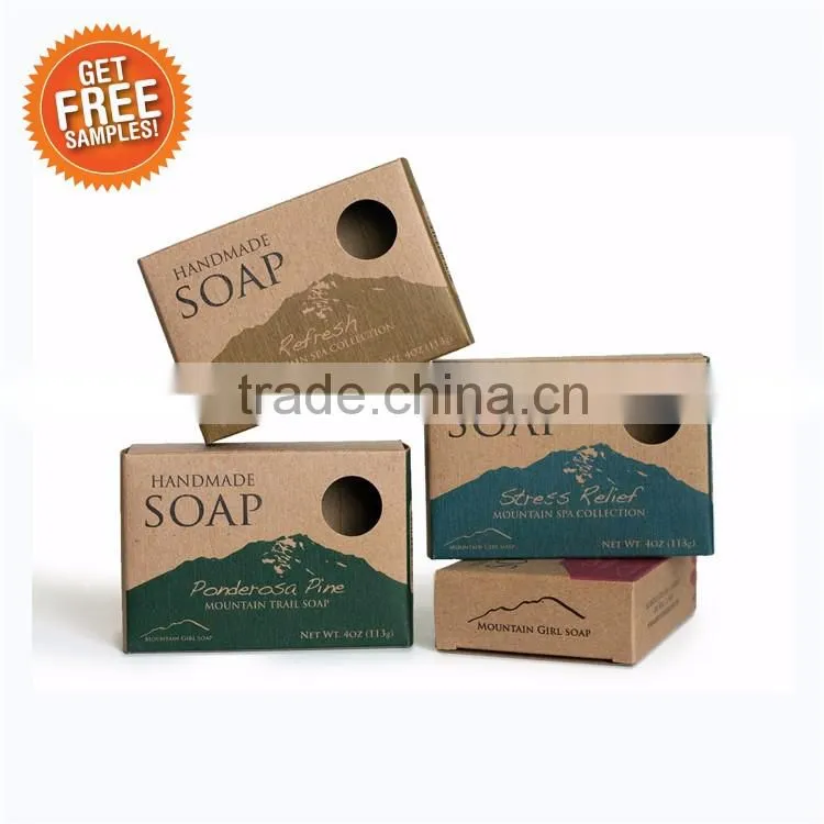 Hot selling brown craft soap gift packaging box