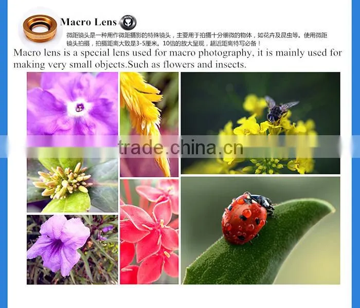 2015 Fashionable Universal 3 In 1 Camera Lens For Galaxy Note 3
