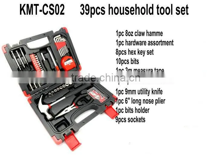 39pcs Professional household quality tool set in hand tools functions