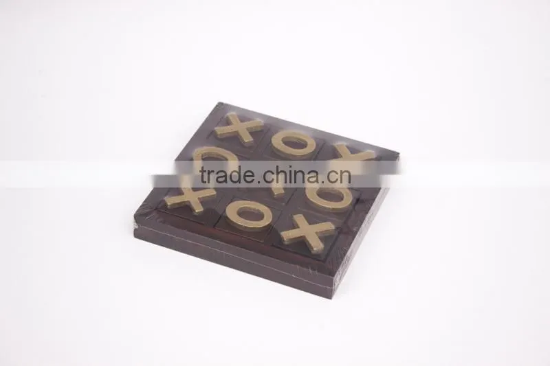 Brand New Fun Factory Wooden Naughts And Crosses Game Tic Tac Toe Board Game