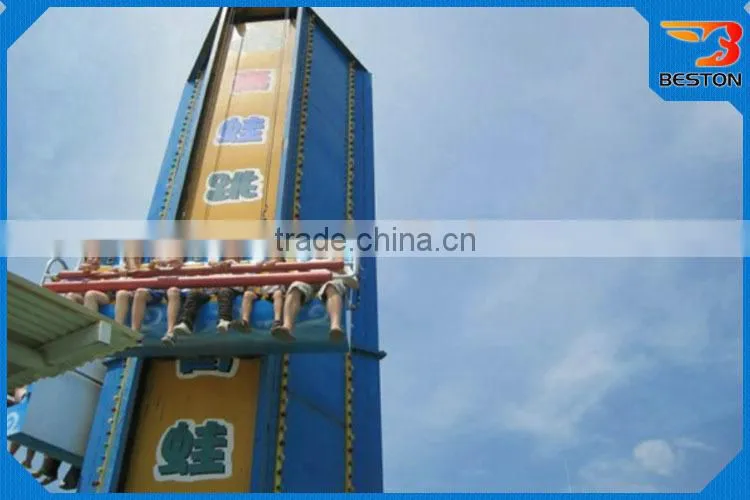 Amusement rides thrill game sky tower jumping frog games kiddie ride