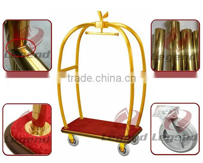 Apple shape deluxe luggage cart,Deluxe Bellman Cart