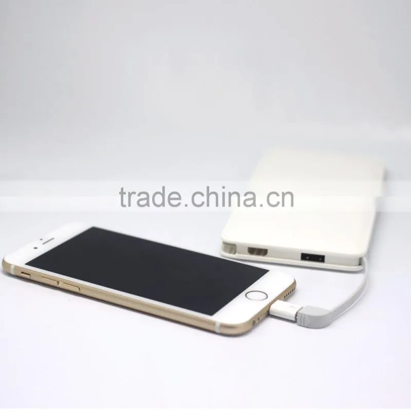 2016 new hot selling design real capacity leather 10000mah usb battery charger