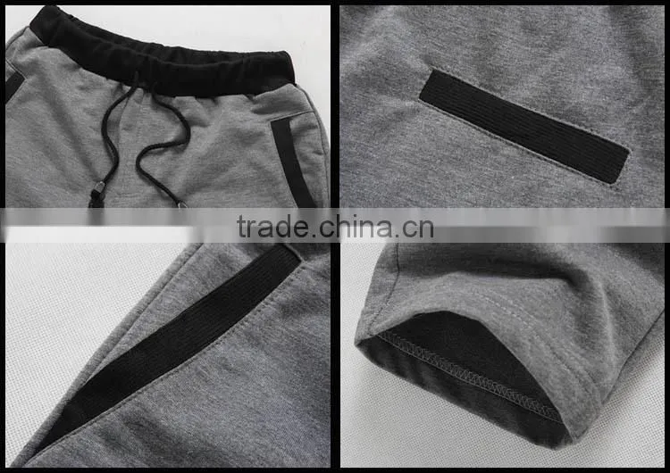 Top sale stylish designer short half cotton mens sweatpants pants with pocket