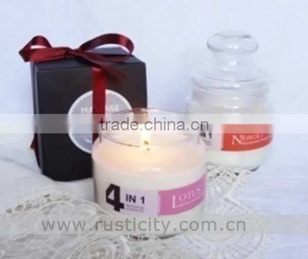 Hot sale black glass jar container essential perfume oil candle in stock