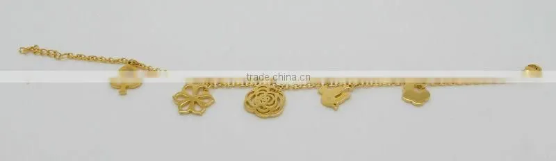 2013 Fashion Bracelet Stainless Steel Bracelet Gold Plated