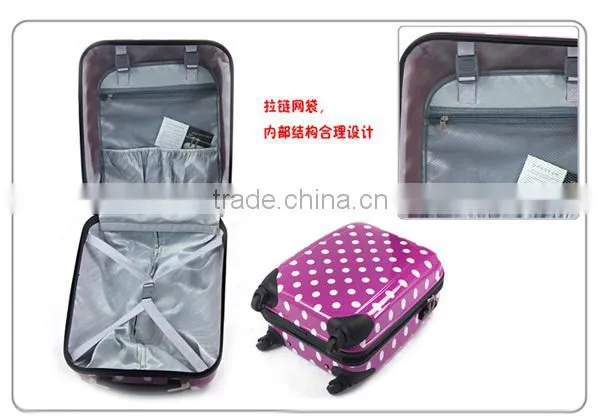abs trolley luggage hard shell printed travel abs trolley luggage