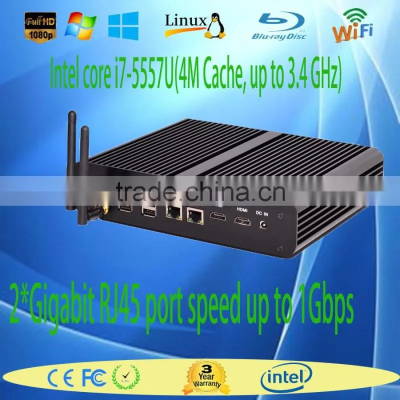 Smart core i7 small computer Intel Core i7-5557U with small size low power barebone systerm WIFI HDMI USB3.0