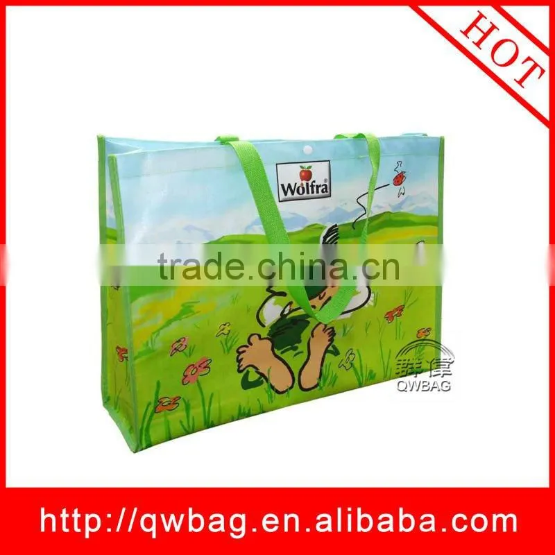 2014 the beautiful water-proof pp woven shopping bag