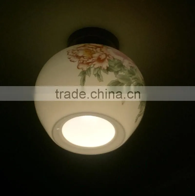 Antique LED ceiling lights Beautiful Chandelier Jingdezhen Egg sehll Porcelain Light for Dining Bedroom Hotel China ceiling lamp