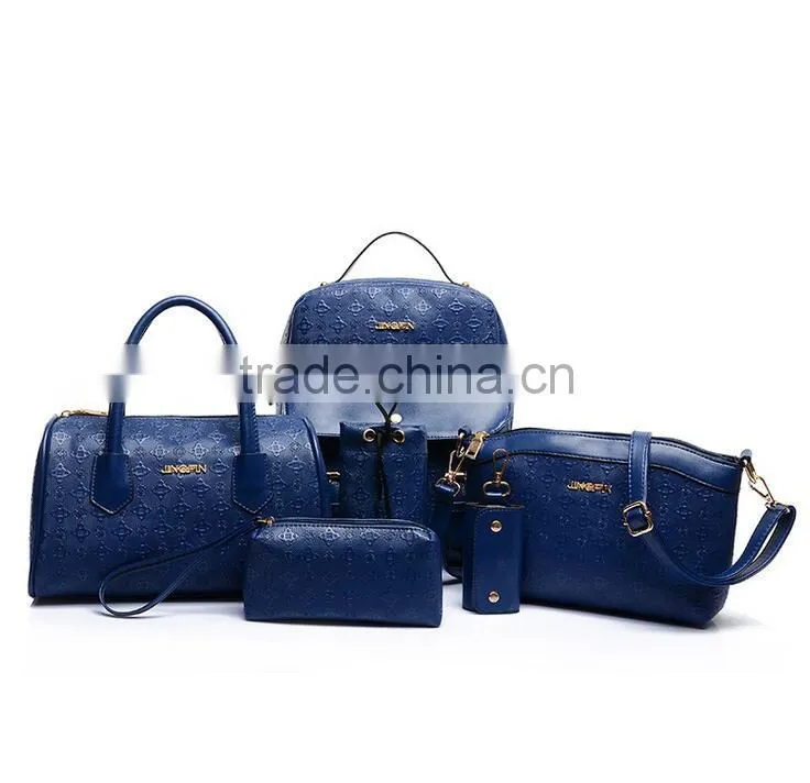 Ladies wallet ladies pars hand set bag 6 pcs in one set lady handbag set