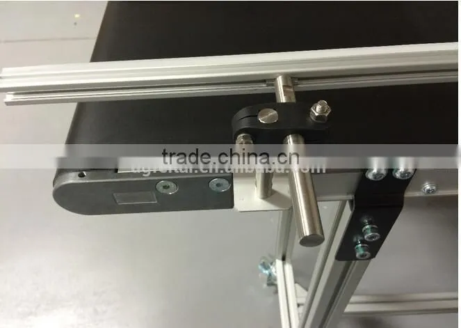 Mini Antistatic Monoclinic ESD Rubber Mat Belt Conveyor with Aluminum Frame
