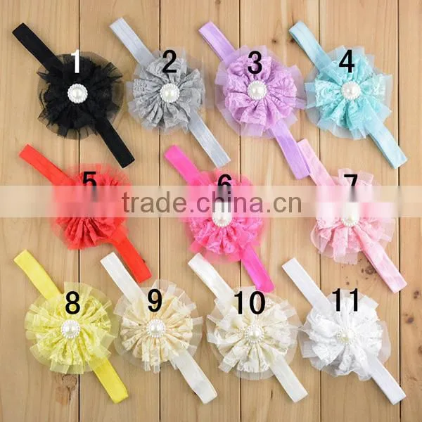 stretch elastic lace for baby headband, newborn lace headbands
