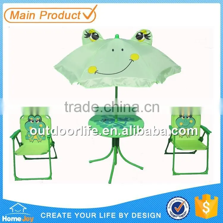 Lovely kids patio set with umbrella, table and chairs set, kids outdoor furniture