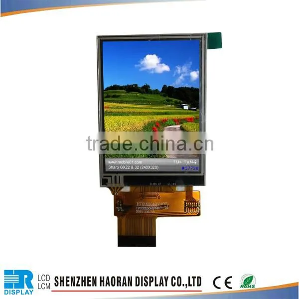 lcd 3.2" 240x320 resolution TFT lcd screen High brightness 500cd/m2 with touch panel 40pin connector