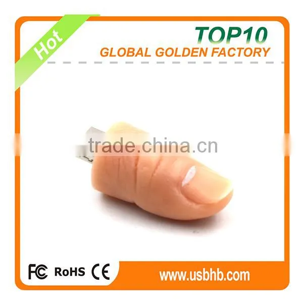 Wholesale mini gift novelty finger shape usb flash drive cartoon thumb usb pen drive