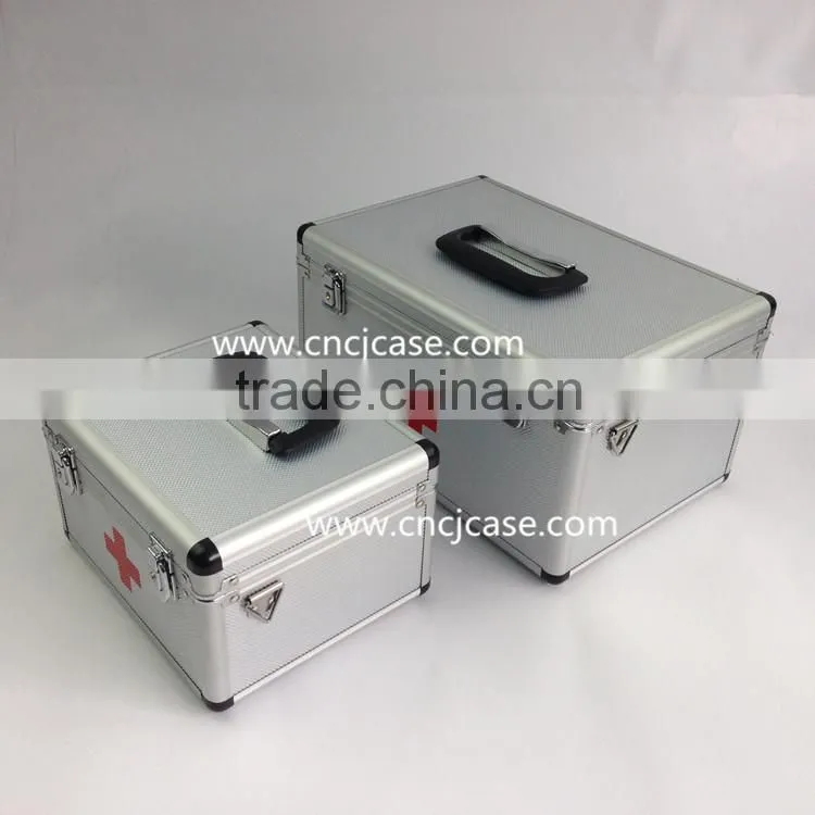 Silver diamond pattern aluminum medical box