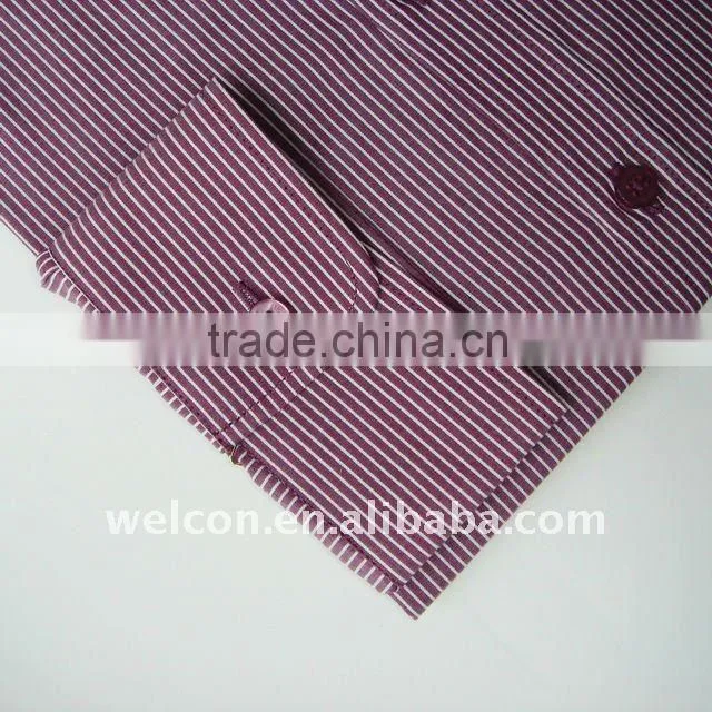 China OEM ODM men's 100% cotton long sleeve popular stripe classic business dress shirt