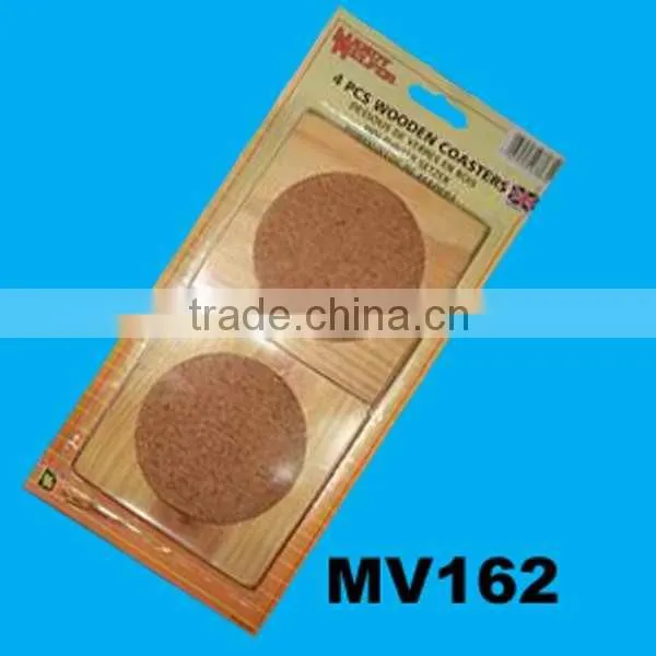 4pcs wooden drink coasters