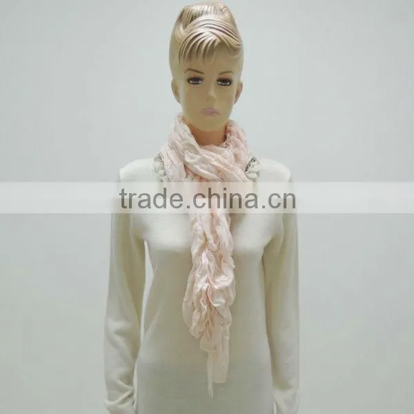 TYS002 Ladies cotton and wool fashion scarf