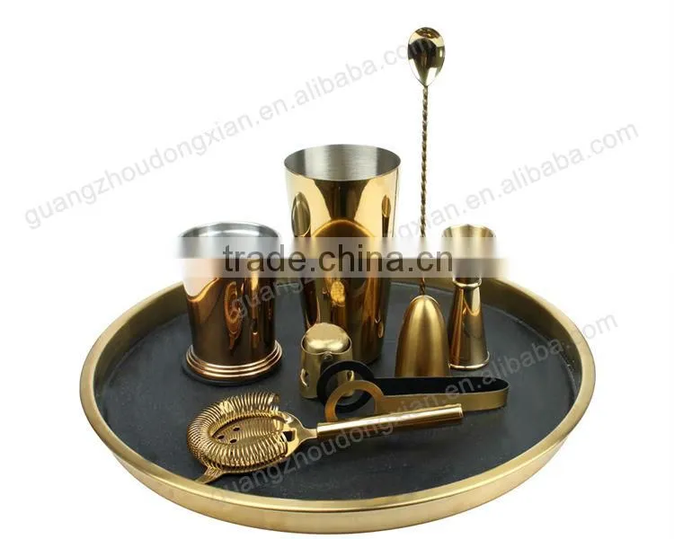 Hot sale China factory supplier Gold Plated bar cocktail bar set
