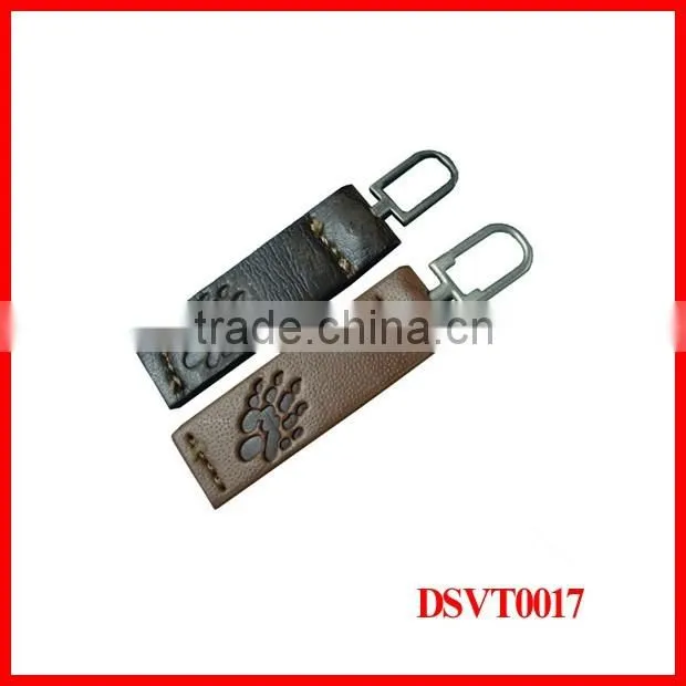 Custom high quality cheaper wallet leather zipper puller