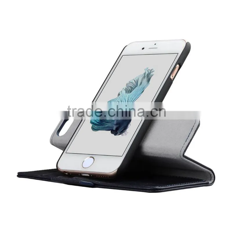 C&T Detachable Wallet Folio two mobile phones leather case for iPhone 6s plus