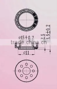 FB1501 15mm speakers, 0.8w 8ohm mini micro mylar speaker, plastic speaker (FBELE)