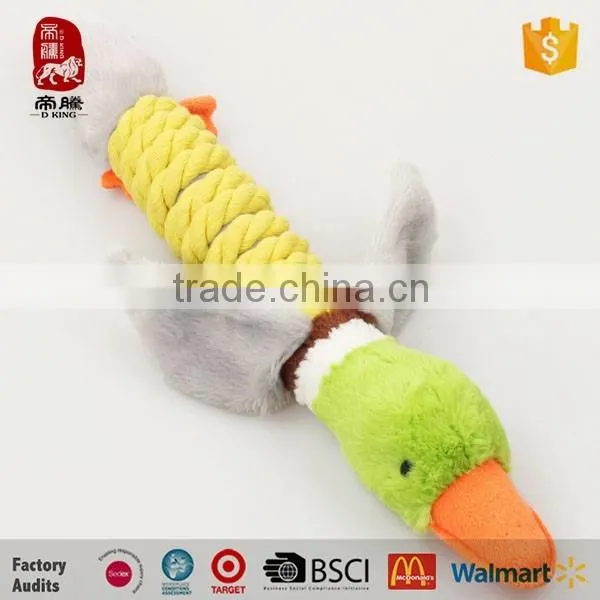Rope Wrapped dog toy rope duck plush pet toys