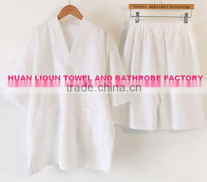 Waffle Suites White Hotel Bathrobe Spa Beauty Salon Robe