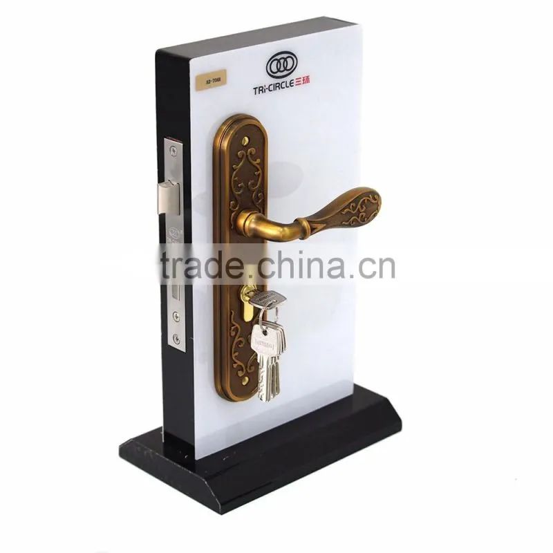 TRI-CIRCLE zinc alloy door lock, handle door lock set