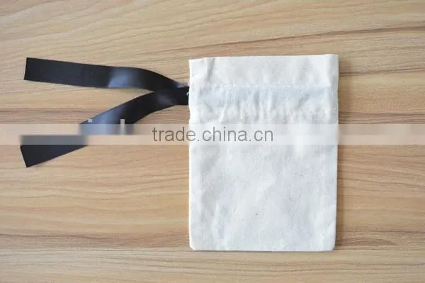 Custom Cotton Bag Drawstring Bag Jewelry Pouches (20150729J59)