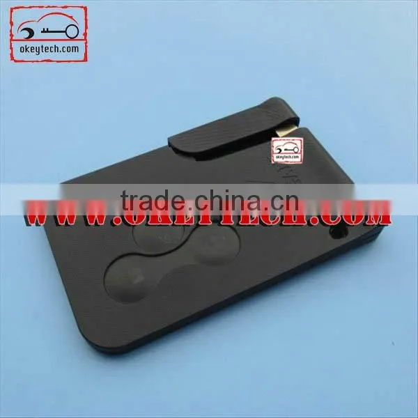 OkeyTech Renault Megane 3 buttons smart card shell with blade for renault megane card key for key card renault