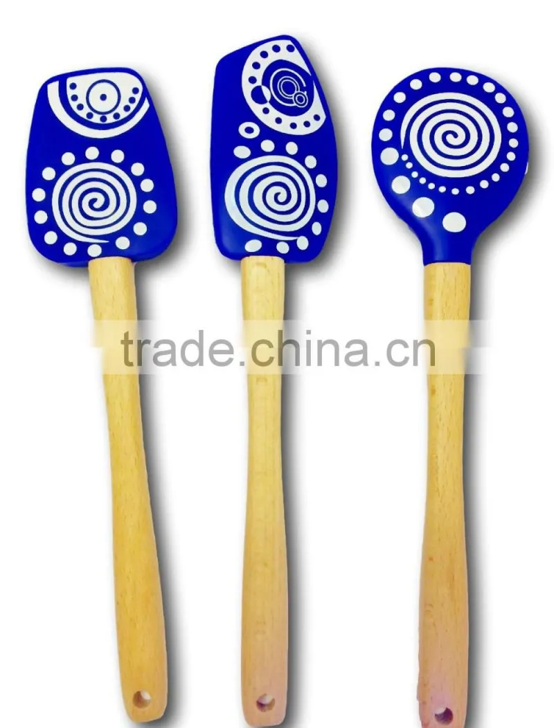 OEM Kitchen Tools New products Colorful Silicone Spatula Set of 3