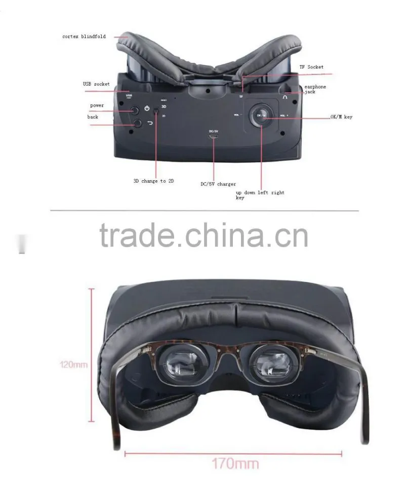2016 HD VR BOX 2.0 Virtual Reality Glasses 3D VR Headsets Helmet with Bluetooth Remote Controller