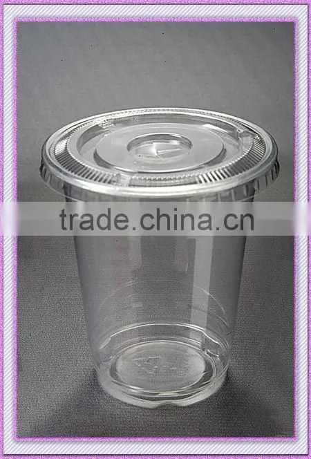 clear 12oz cold beverage cup with lid