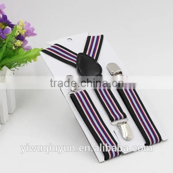 Stripe Suspenders For Boys Girls Clip-on Elastic Braces Kids Baby striped Suspenders Children Accessories 14 Colors 2.5*65cm