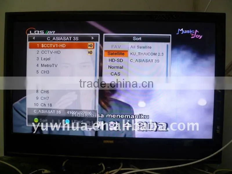 satellite tv receiver Sclass S2000(ali3606) with beautiful VFD DVB