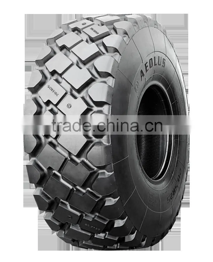 Wheel Loader OTR Tyres Tires 17.5R25 20.5R25 23.5R25 26.5R25 29.5R25 Aeolus Tyres China Pattern E3, L3, AL36