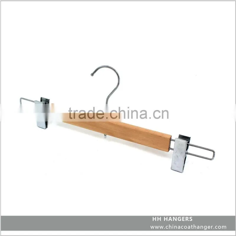 Natural wooden clips garment hotel anti theft ring wood hospitality coat hanger