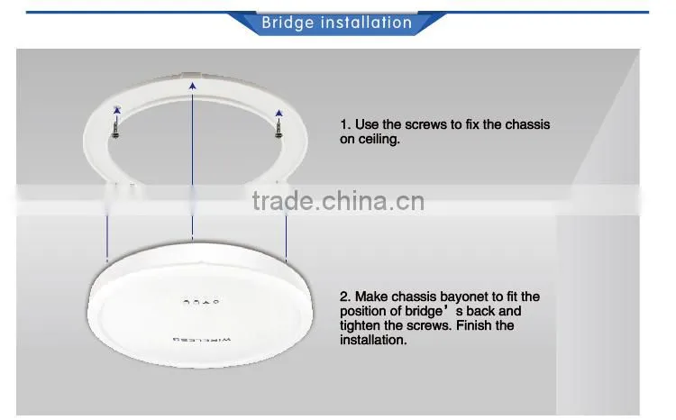High Power 300Mbps Ceiling AP WiFi Router Wireless Access Point Router Ceiling Mount PoE and VLAN