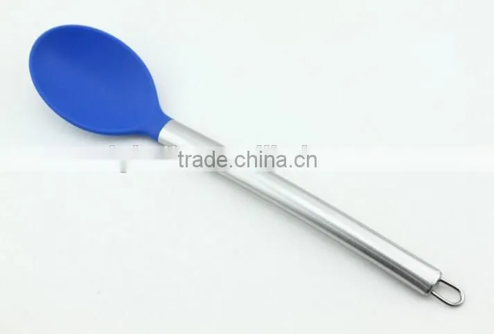 Silicone Kitchen Utensil 6 Piece Cooking Tools With Stainless Steel Handle