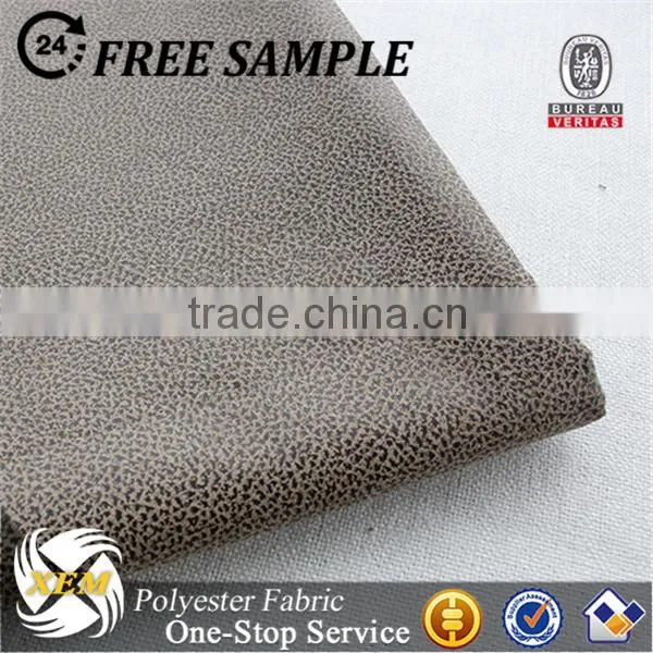 Polyester Bronzed Faux Suede Leather Fabric for Upholstery