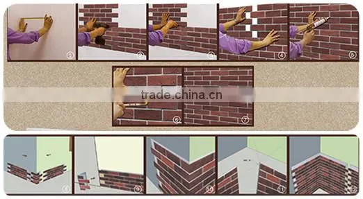 Faux external face wall brick cladding