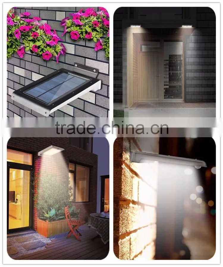 46 led aluminum pad ip65 450LM PIR sensor + Light control+weak light motion sensor solar led light