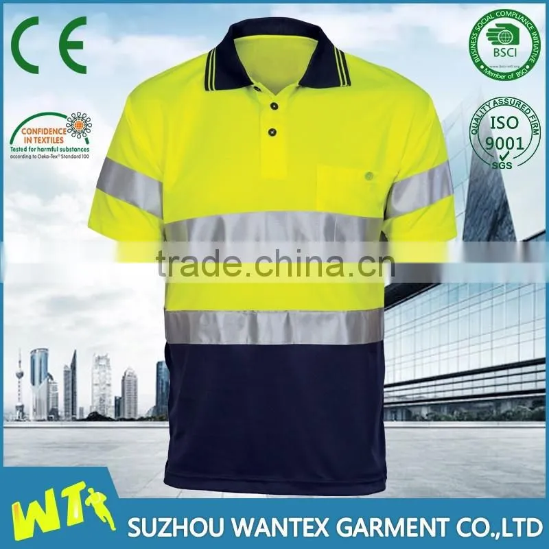 high quality reflective working tshirt wholesale polyester sport wear t shirt custom print men tshirt clothing