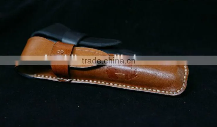 Luxury pen case genuine leather pen pouch