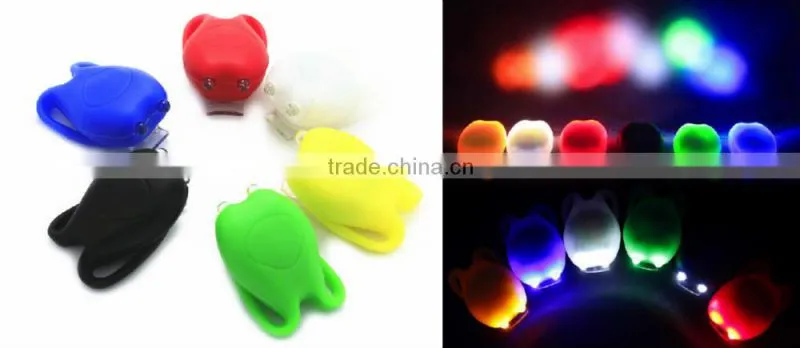 2 LED bicycle front light bicycle signal light silicone bike light
